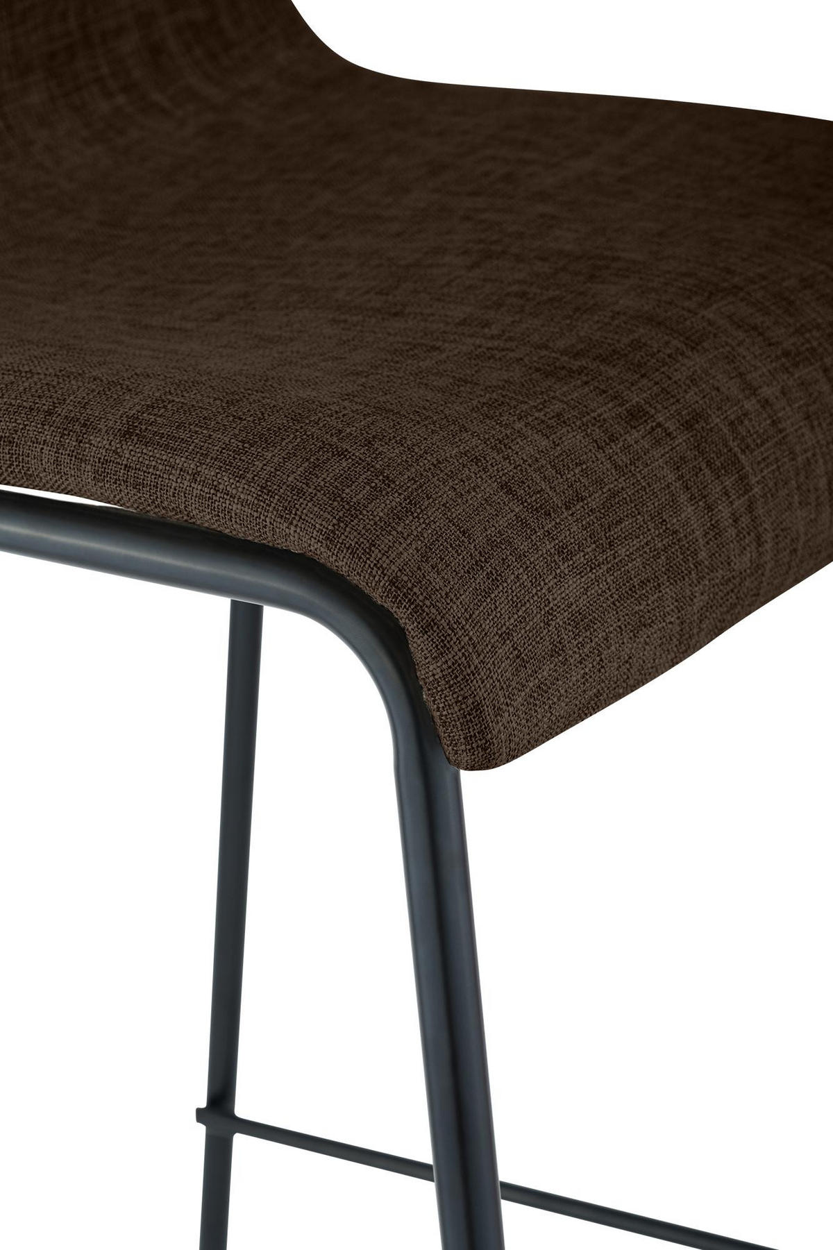 BARHOCKER 2 Stoff Braun - Schwarz/Braun, Textil/Metall (43/100/48cm) - CLP