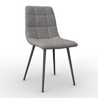 STUHL Ria Grau Mikrofaser Gepolstert - Grau, Metall (44/87/54cm) - Bessagi Home