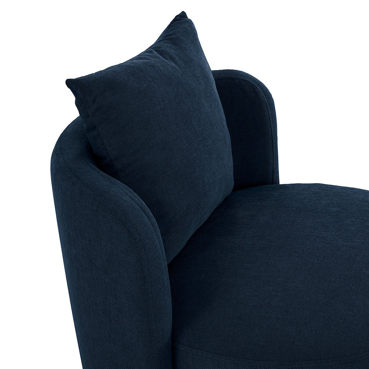 SESSEL - Schwarz/Dunkelblau, Textil/Metall (73/67/75cm) - home24