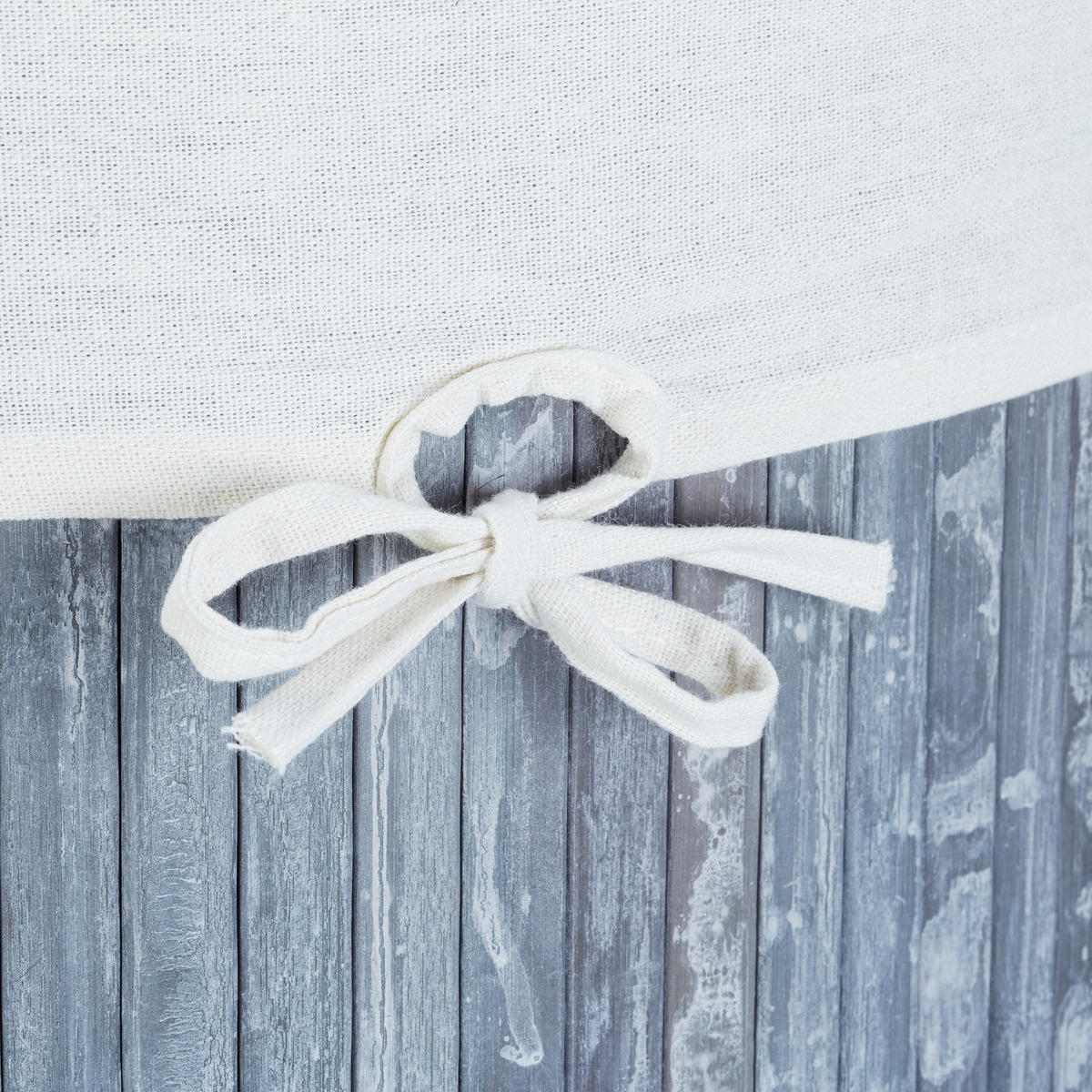 ECKWÄSCHEKORB - Grau, Holz/Textil (49.5/65/37cm) - Relaxdays