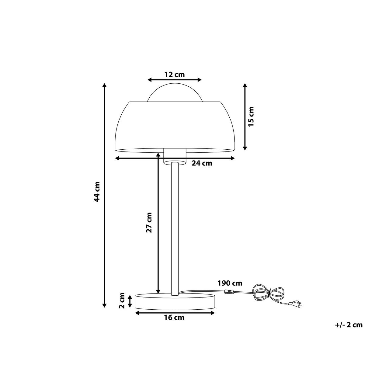TISCHLAMPE Senette 24/24/44 cm - Silberfarben, Metall (24/24/44cm) - Beliani