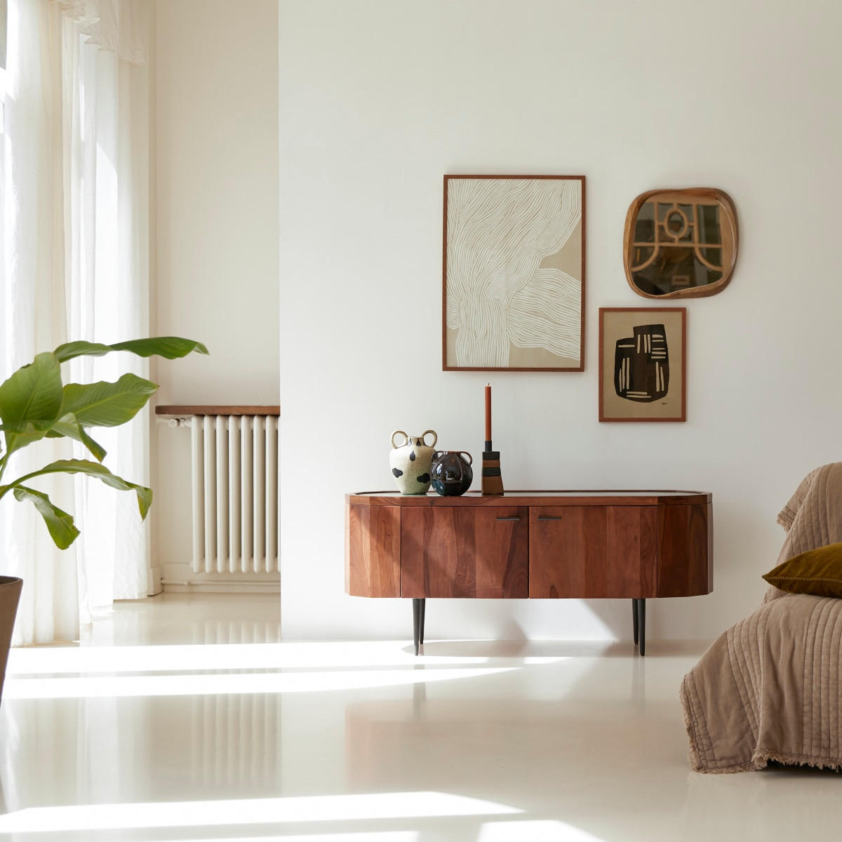 TV-SCHRANK Jade Braun aus Palisander - Braun, Holz (130/56/42cm) - Tikamoon