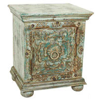 NACHTTISCH aus Holz, grün, 50x40x59cm - Multicolor, Holz (50/59/40cm) - Wanderlust