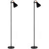 STEHLEUCHTE CORTODI 2-er Set, Schwarz - Schwarz, Holz/Metall (22/22/156cm) - KONSIMO®