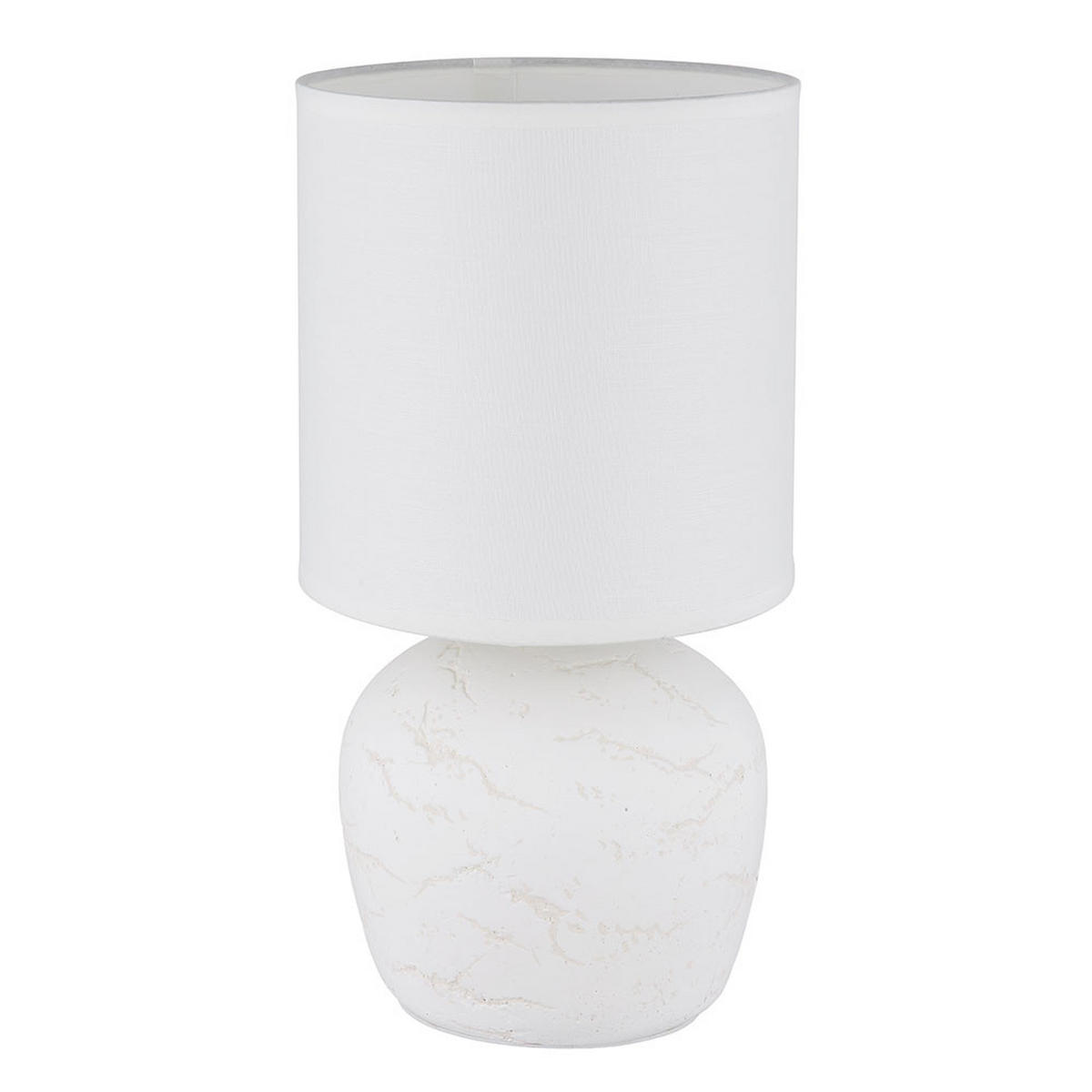 TISCHLEUCHTE Keramik Weiß - Weiß, Textil (16/16/31.5cm) - Globo Lighting