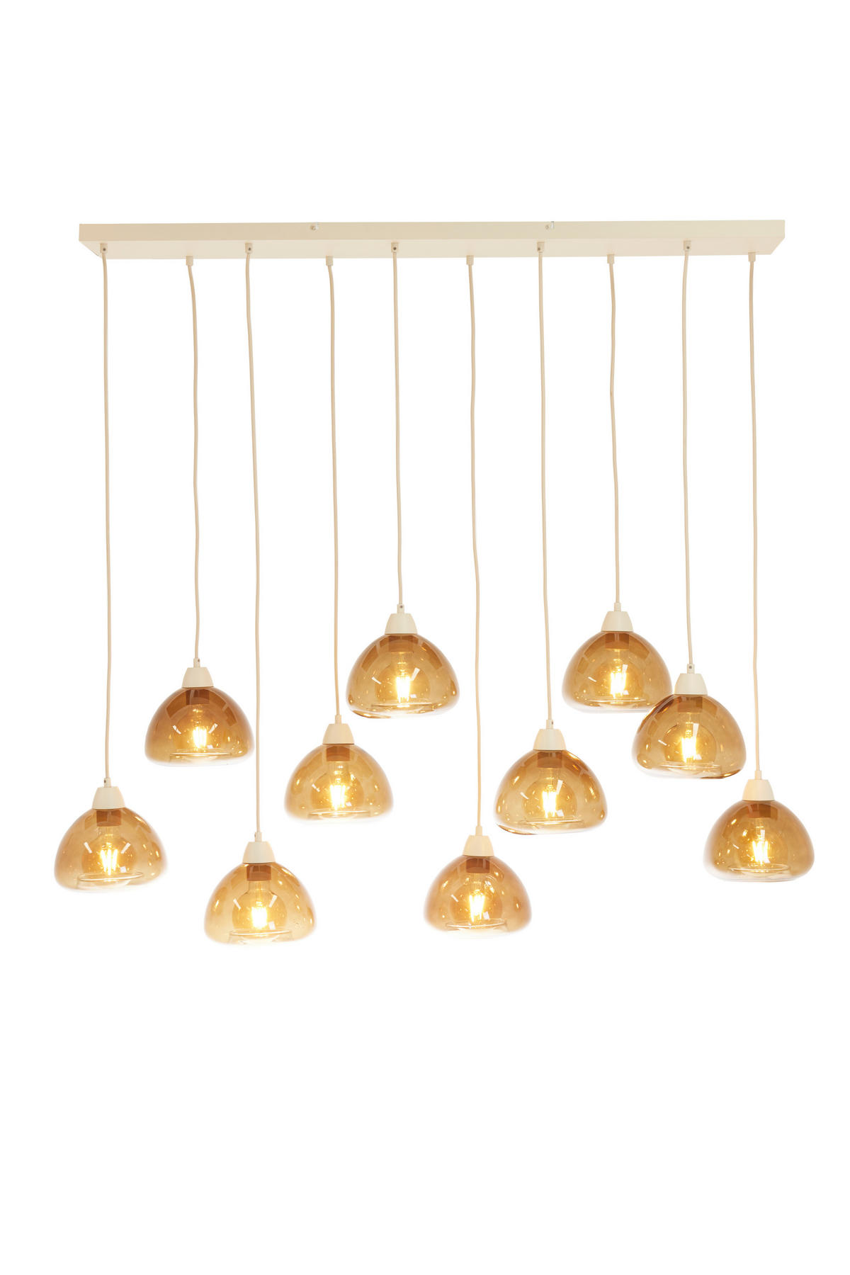 HÄNGELAMPE Bisho Braun 120/19/14 cm - Braun, Glas (120/19/14cm) - Light & Living