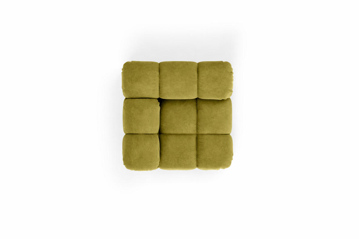 ECKMODUL, Für Modulares System, Stoff Salvador, Olive, Selia - Olivgrün, Holz (95/70/95cm) - Kaiser Möbel