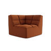 SOFAELEMENT Samt Stoff Orange - Terra cotta/Schwarz, Kunststoff/Textil (98/75/98cm) - Makamii
