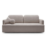 SCHLAFSOFA Lambina Dunkelbeige Boucle - Schwarz/Mokka, Kunststoff/Textil (227/92/104cm) - Selsey