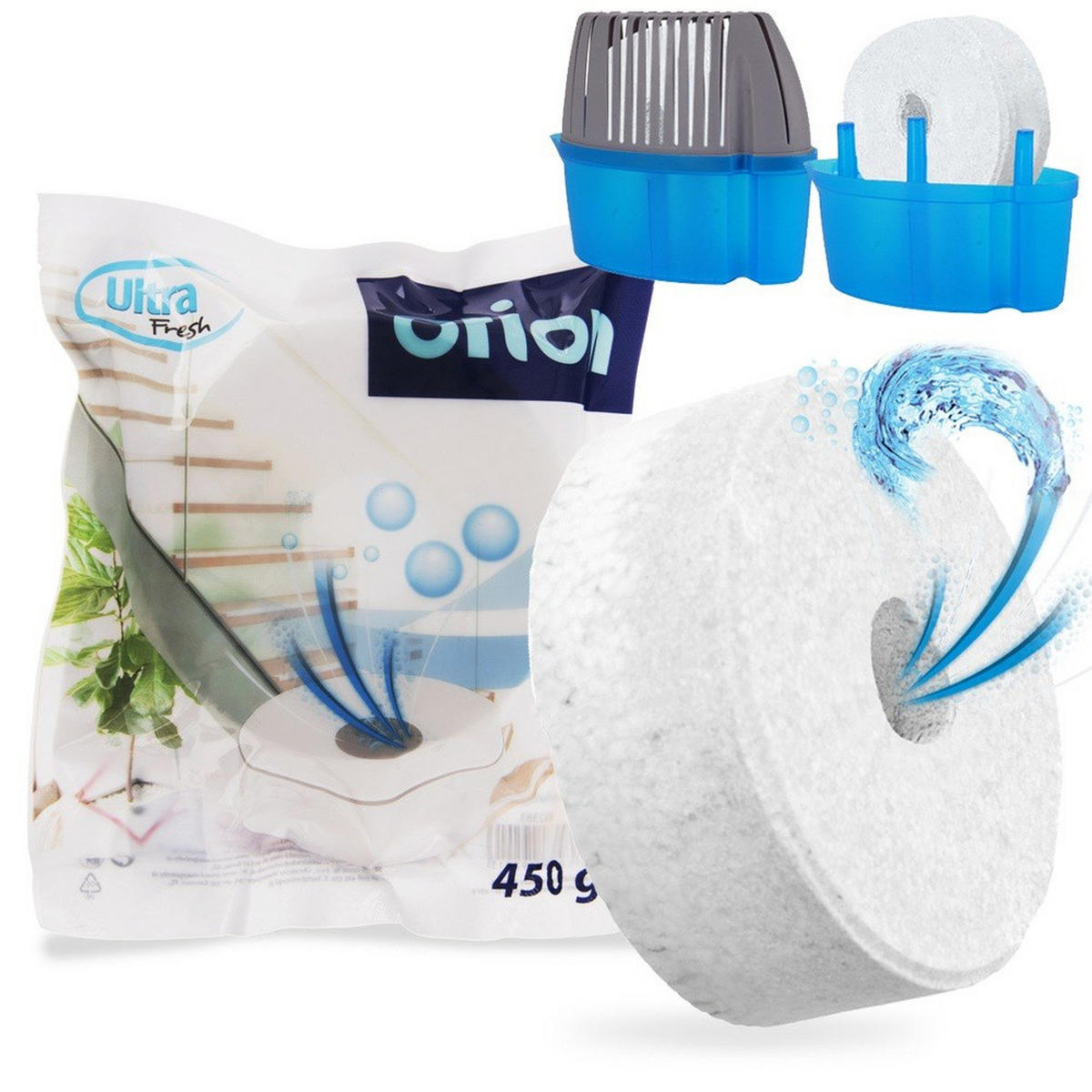 FEUCHTIGKEITSABSORBER-ERSATZ Ultra Fresh weiß neutral - Weiß, Naturmaterialien (10/3.8/10cm) - Orion 
