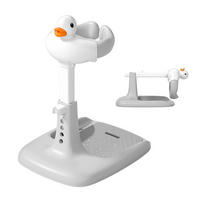 DUSCHSTÄNDER Weiß Grau Orange Baby höhenverstellbar klappbar 67 cm - Grau, Kunststoff (50/40cm) - Relaxdays