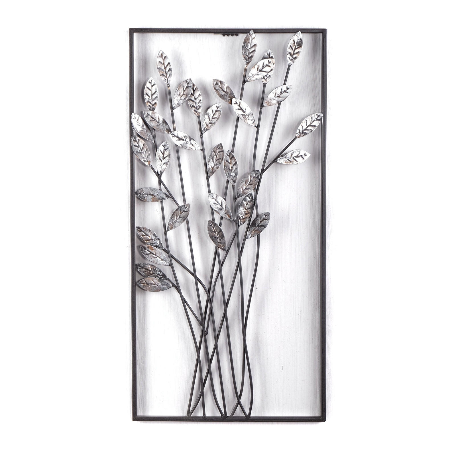 WANDDEKO Zweige Metall silber/braun - Silberfarben, Metall (30/61/2cm) - DESIGN DELIGHTS