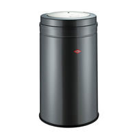 MÜLLEIMER Big Swing Graphit - Grau, Metall (44.5/76/44.5cm) - Wesco