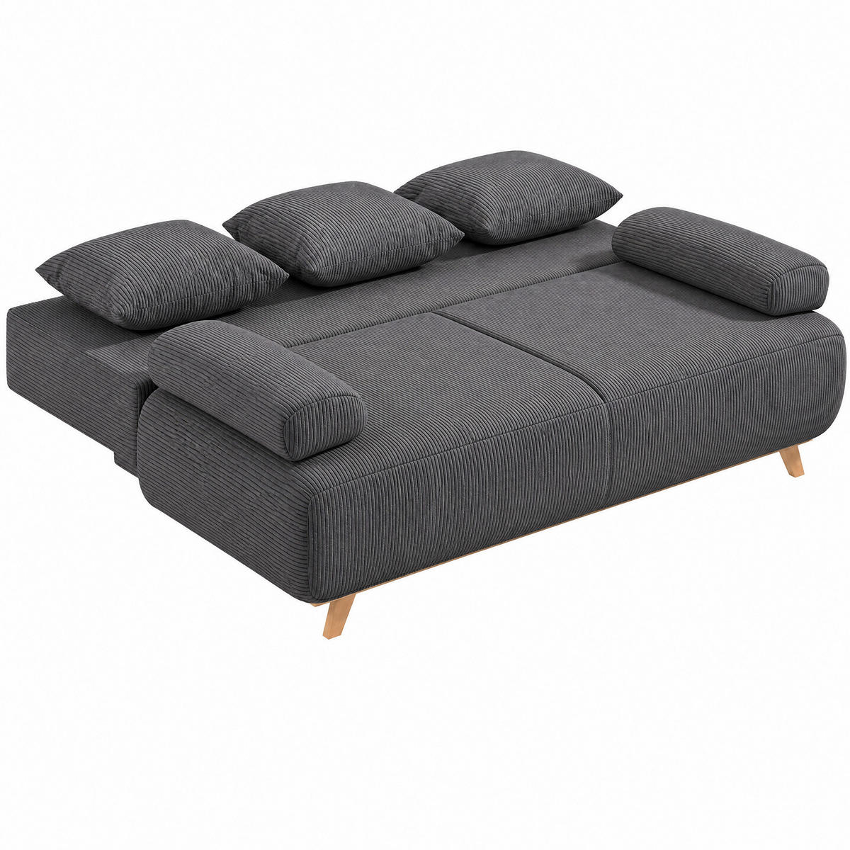 SCHLAFSOFA Grau 188.0/100.0/84.0cm - Grau, Textil (100/84/188cm)
