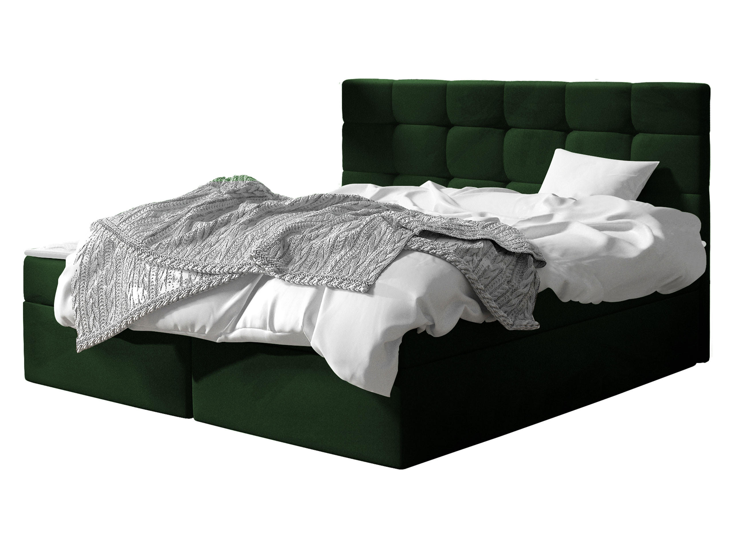 BOXBETT Luanda - H3 - Grün, Holzwerkstoff/Textil (160/200cm) - MIRJAN24
