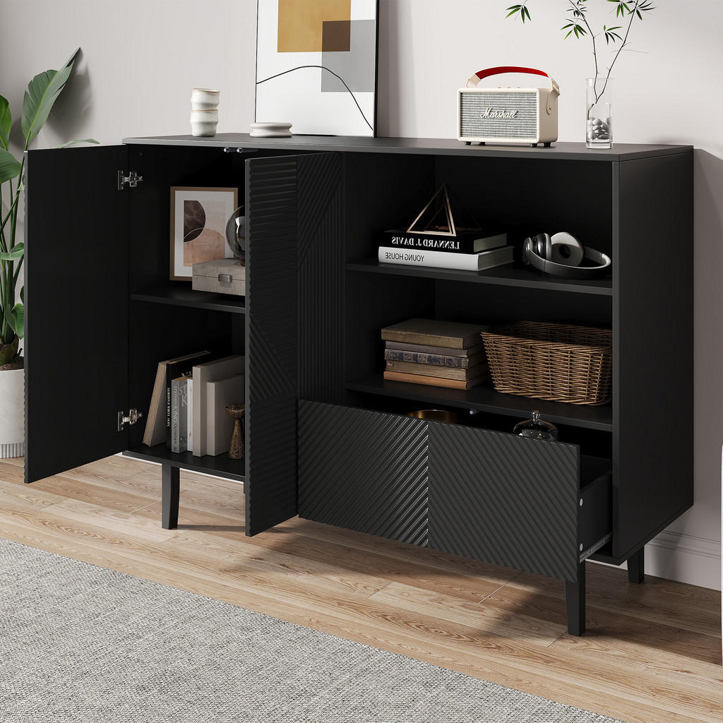Thumbnail - Urban Meuble Schuhkipper, Schwarz, Holzwerkstoff, Rechteckig, 40x86x125 cm, Wohnzimmer, Kommoden & Sideboards, Sideboard...