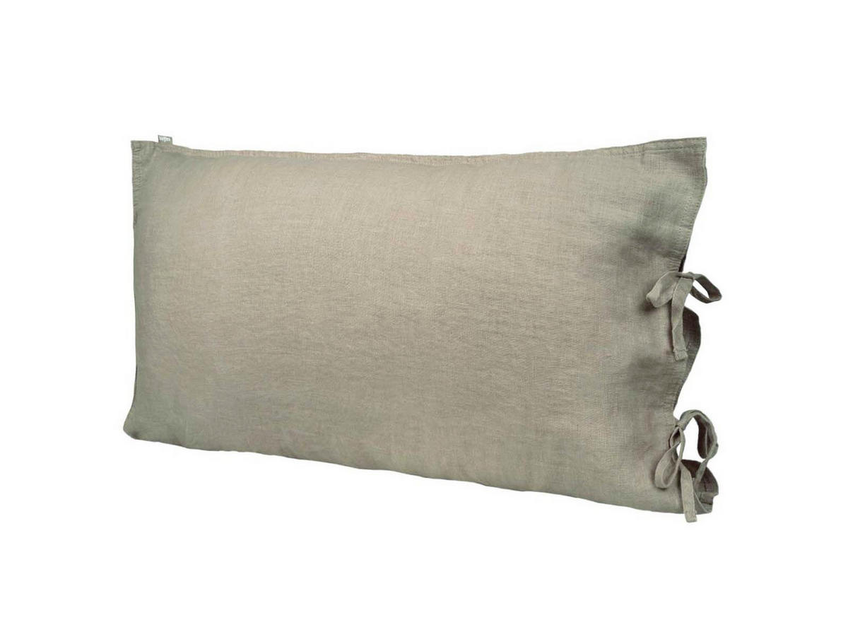 KISSENBEZUG reines Leinen leinen-taupe 40/60 cm - Taupe, Naturmaterialien (40/60cm) - beties Heimtextil