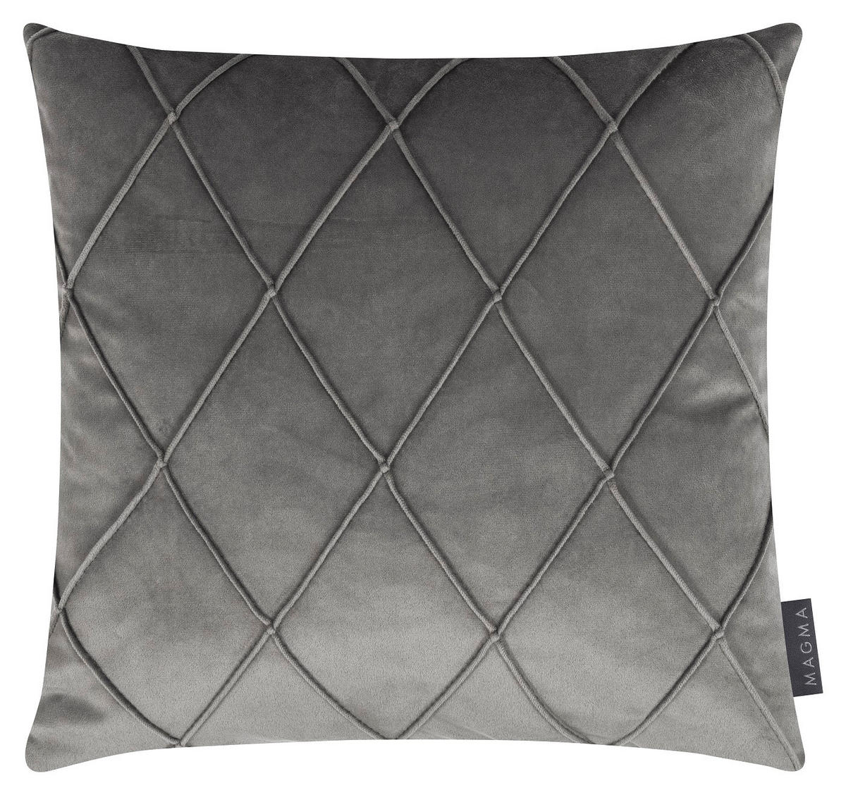 KISSENHÜLLE 2er Set Nobless Rauten 50/50 cm grau - Grau, Textil (50/50cm) - Magma Heimtexx