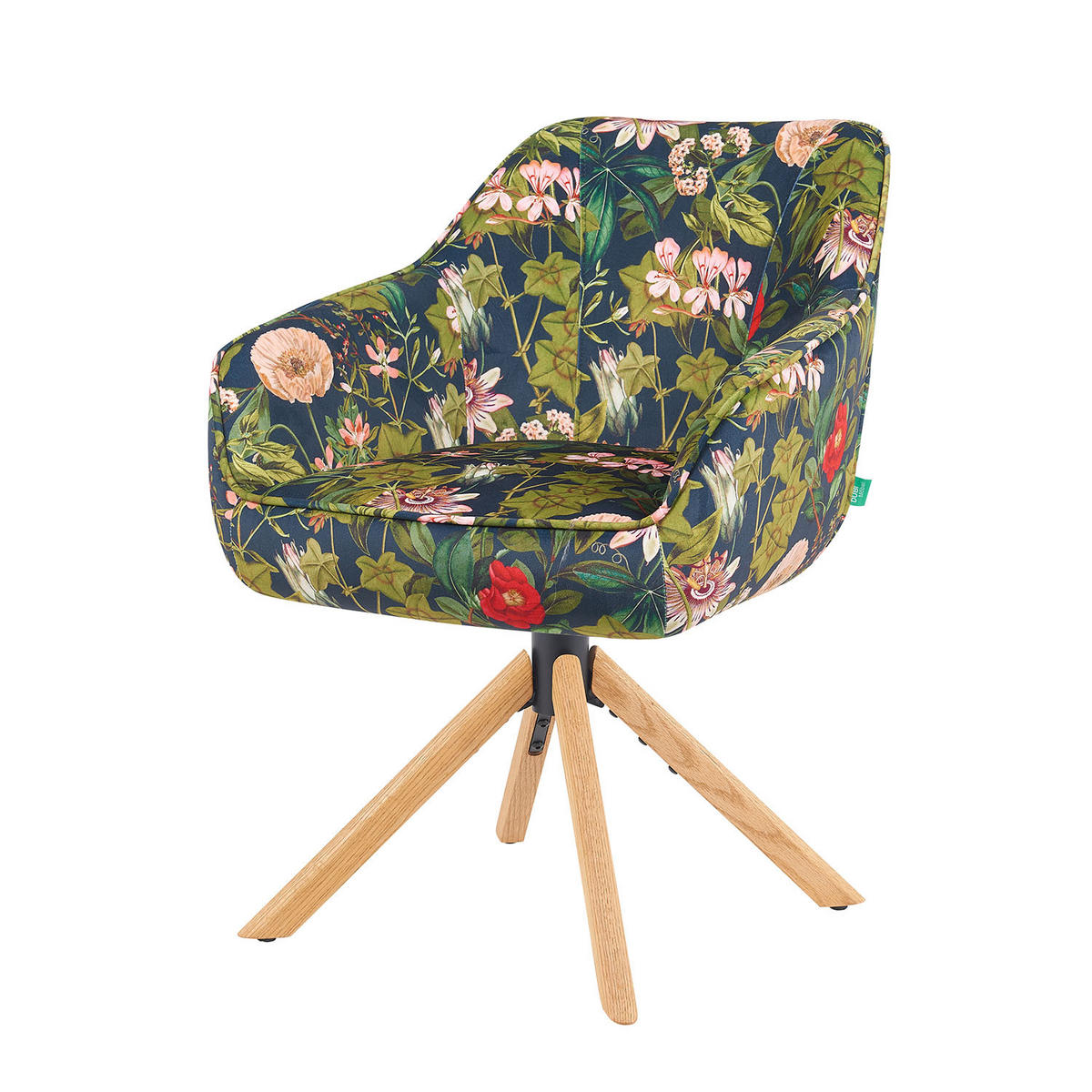 ARMLEHNSTUHL Mika-Luis 2er-Set - Honigeiche/Multicolor, Eichenholz/Holz (60/82/61cm) - DUBI Möbel