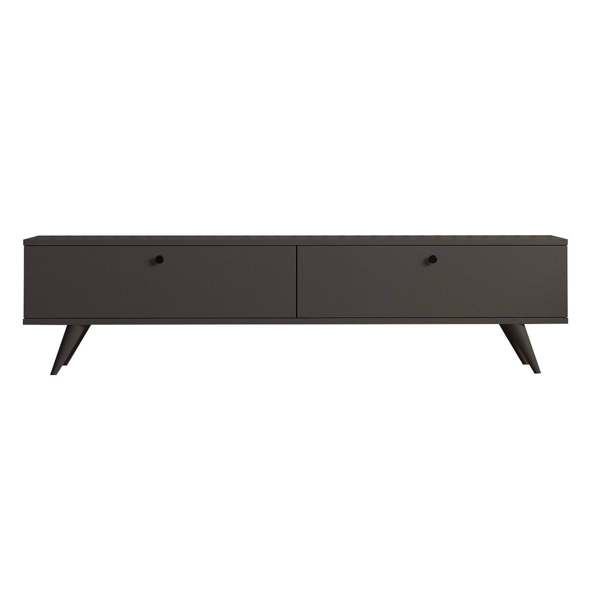 TV-ELEMENT 160 cm, Grau - Grau, Holz (25/40/160cm) - Oviala