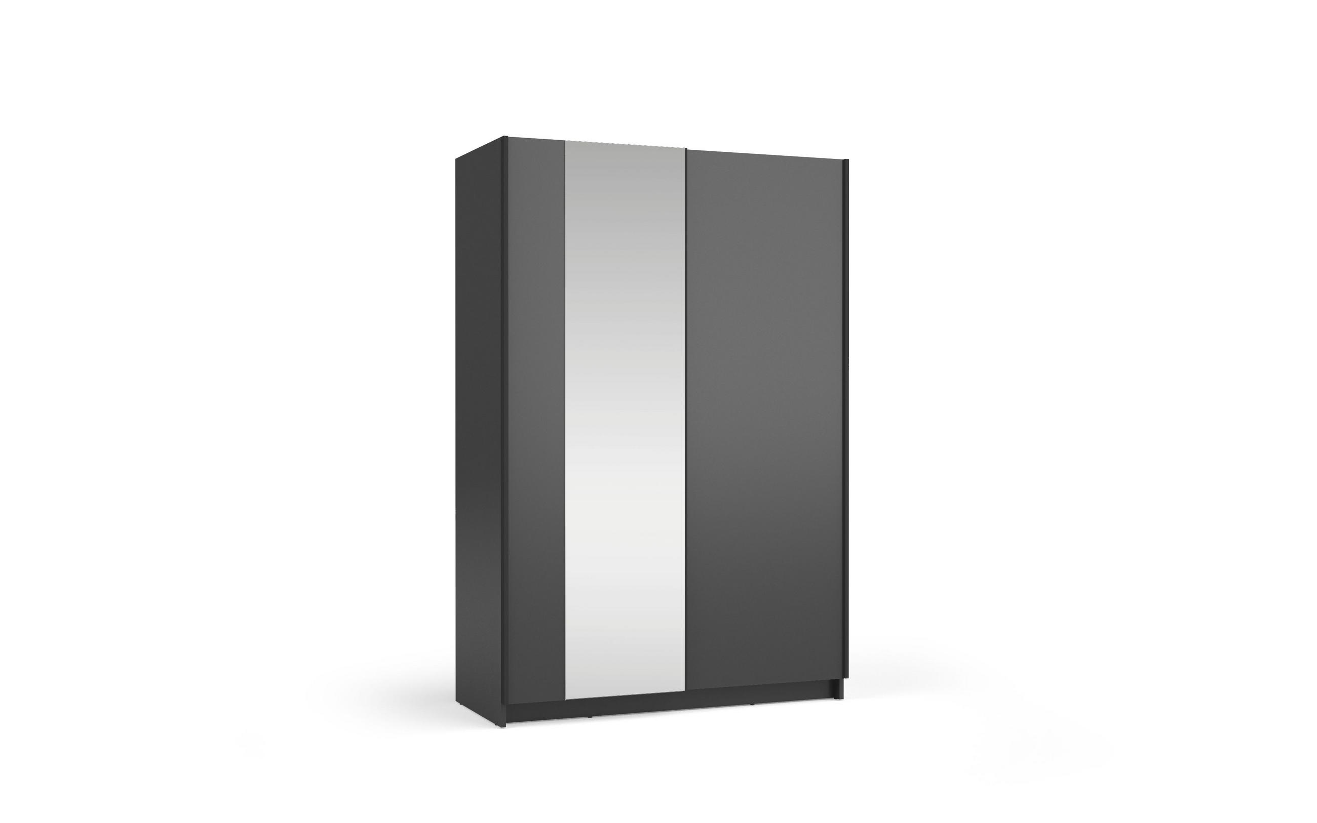 SCHIEBETÜRENSCHRANK SORVIA 08 - 120×182×54,6 cm 2-Türig Schwarz - Schwarz, Holz/Holzwerkstoff (120/182/54.6cm) - Milaros Markt