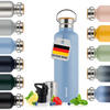 TRINKFLASCHE Leni 500 ml, inkl. Teesieb und Sportdeckel - Blaugrau, Metall (0.5L) - Blumtal