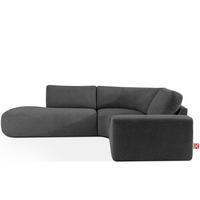 ECKSOFA LINKS ZUCCO, Graphit - Graphitfarben, Holz/Holzwerkstoff (224/293cm) - KONSIMO®