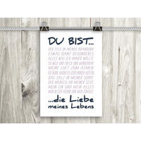 POSTER DIN A4 21x29,7 cm Spruch Liebe - Weiß, Papier (21/29.7/2cm) - artissimo