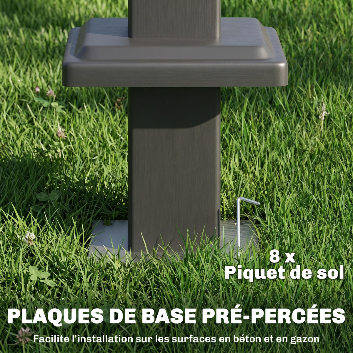 PAVILLON Braun 1 Stück - Braun, Metall (146/255/245cm) - GiPP
