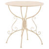 GARTENBEISTELLTISCH rund Ø70 cm Metall antik-creme - Creme, Metall (70/70/74cm) - CLP