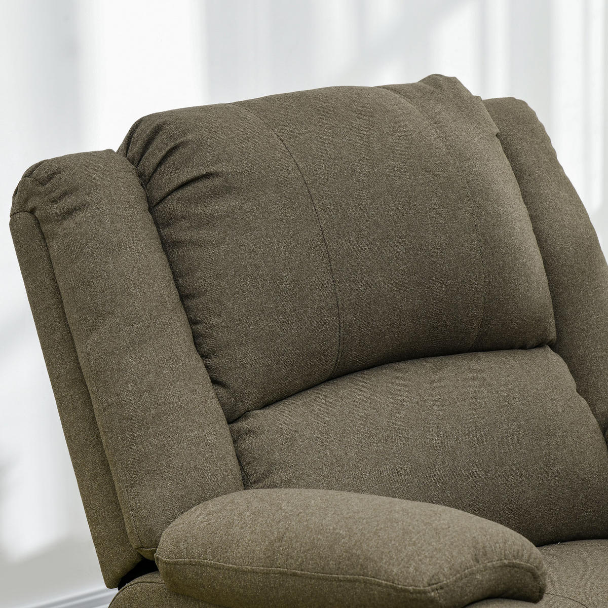 RELAXSESSEL DE-06367 2-fach verstellbare Lehne (148°), Fußstütze Braun - Braun, Textil/Metall (96/98/90cm) - ComfortXL