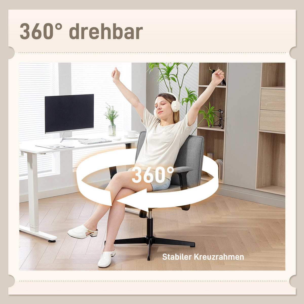 BÜROSTUHL Schreibtischstuhl mit hochklappbaren Armlehnen, breiter Sitzfläche - Schwarz/Grau, Textil (70/97/76cm) - HOMCOM