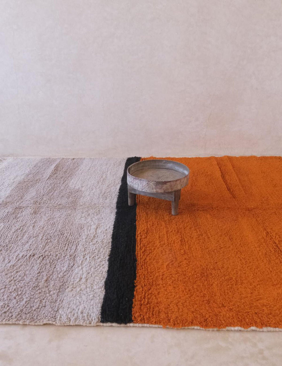 BERBERTEPPICH mit Linienmuster 220x 269 cm - Orange, Naturmaterialien (220/269cm) - AFK Living