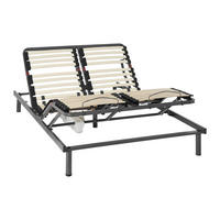 BETTGESTELL mit verstellbarem Lattenrost - 2 Personen - metall - schwarz Pandino - Schwarz, Metall (140/200cm) - Vente-Unique