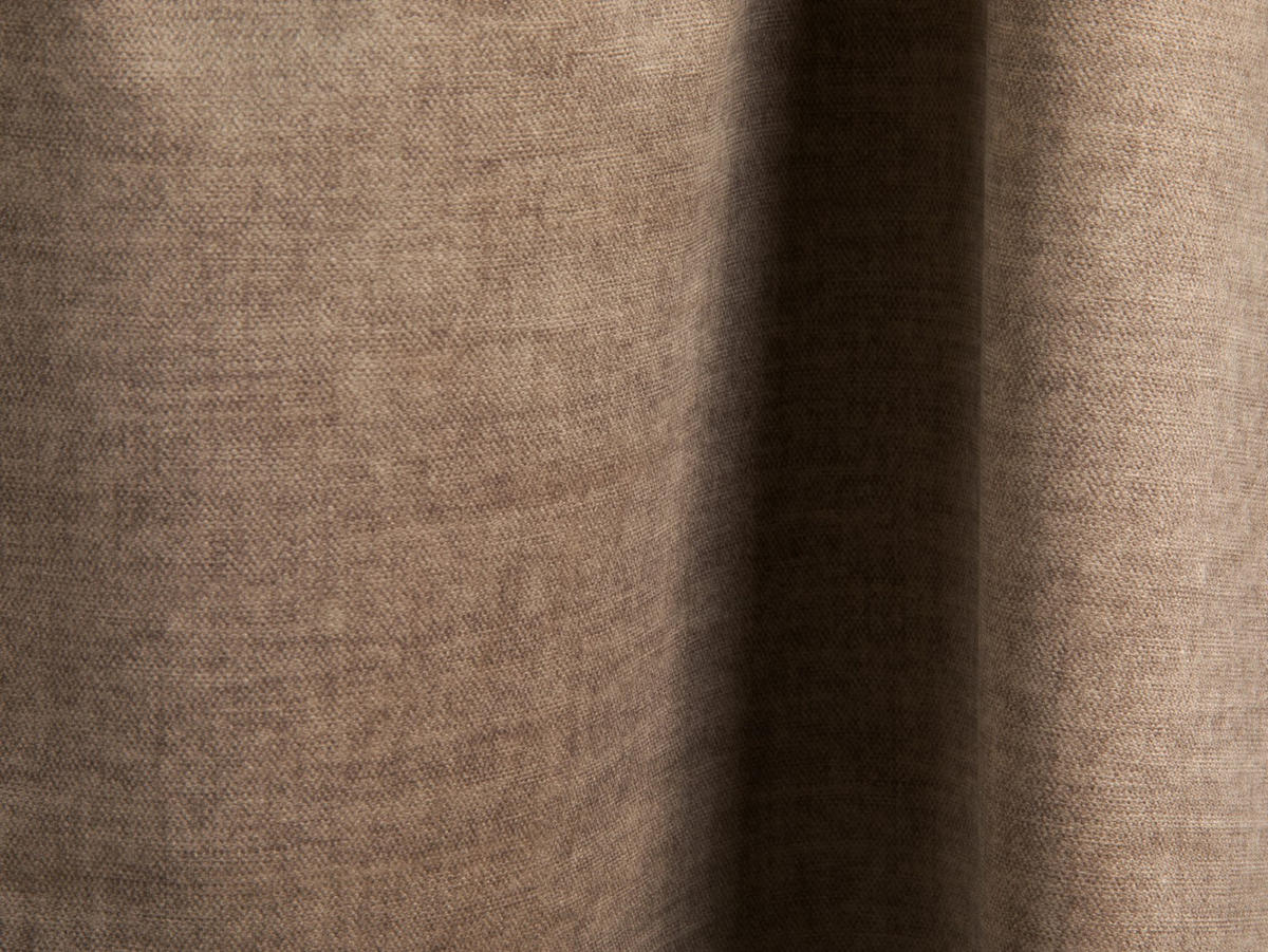 SOFA modular Martina aus Samt dunkelbeige 3 Sitzplätze - Mokka, Textil (240/75/106cm) - Micadoni