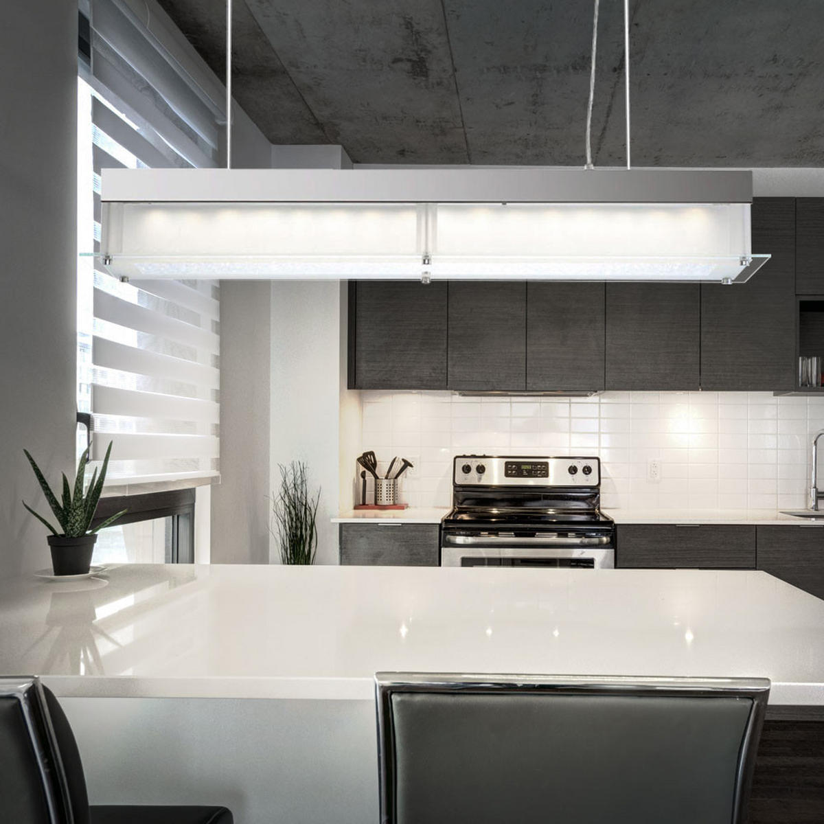 LED HÄNGELEUCHTE Chrom Silber SOKRATES - Silberfarben, Glas (80/20/93cm) - Globo Lighting