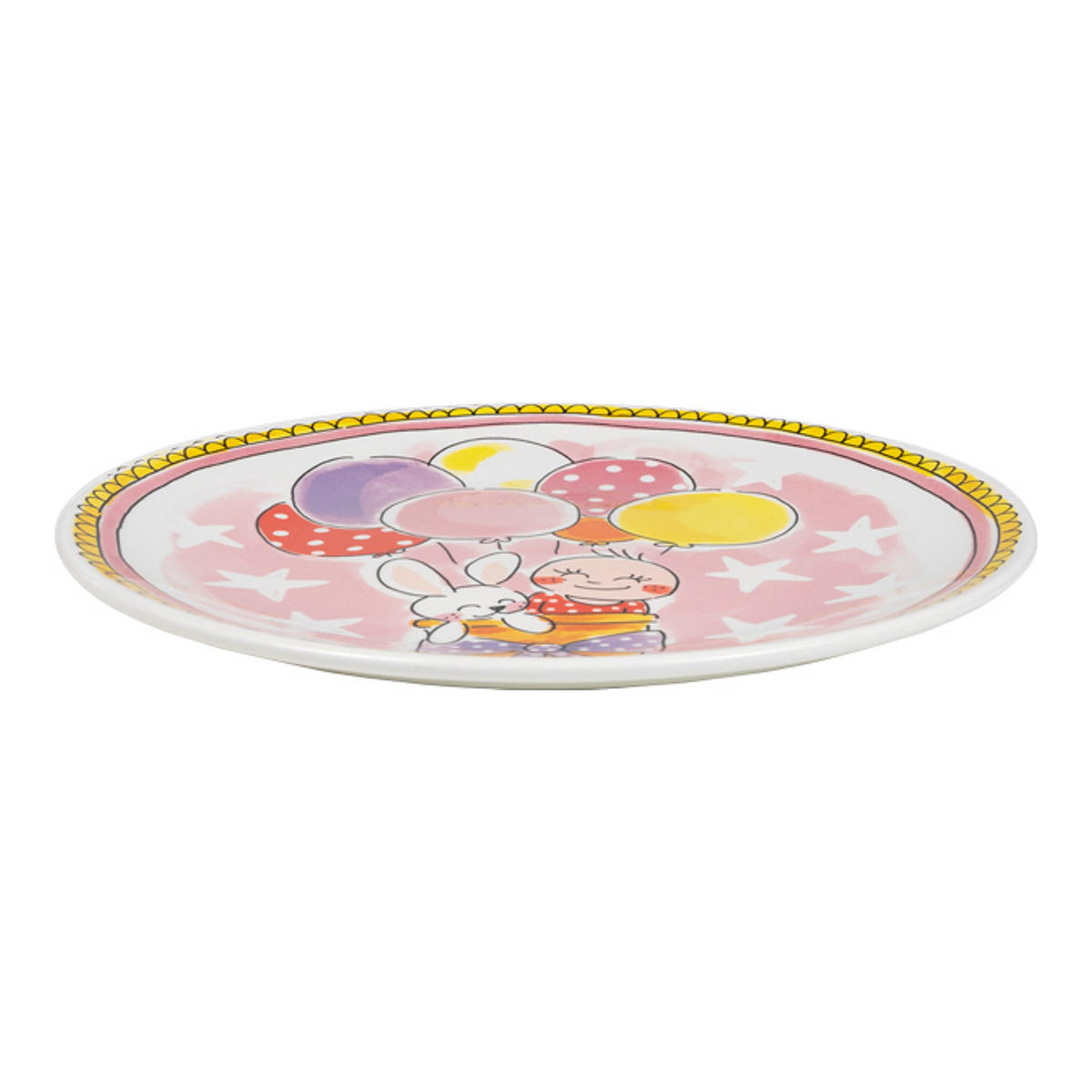 FRÜHSTÜCKSTELLER Es ist ein Mädchen in Bunt - 22cm - Multicolor, Keramik (21.8/21.8/2.5cm) - Blond Amsterdam