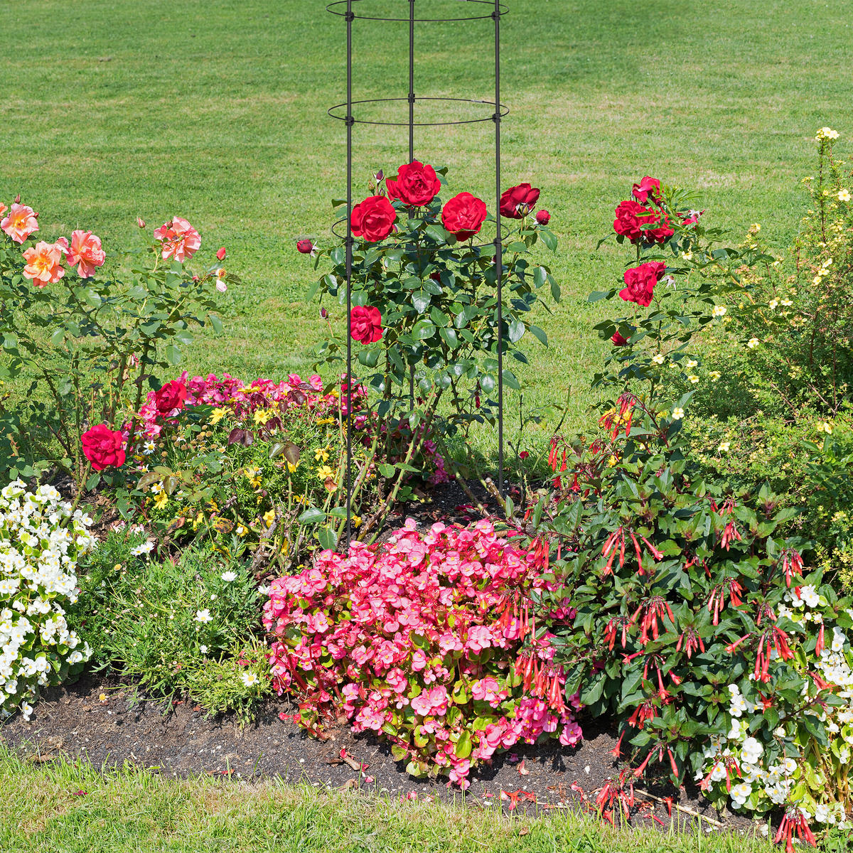 3xRANKHILFE - Schwarz, Kunststoff/Metall (28/150/28cm) - Relaxdays