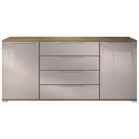 SIDEBOARD Linio Sandgrau Hochglanz - Sandfarben, Holzwerkstoff (166.5/75.5/35cm) - Vladon