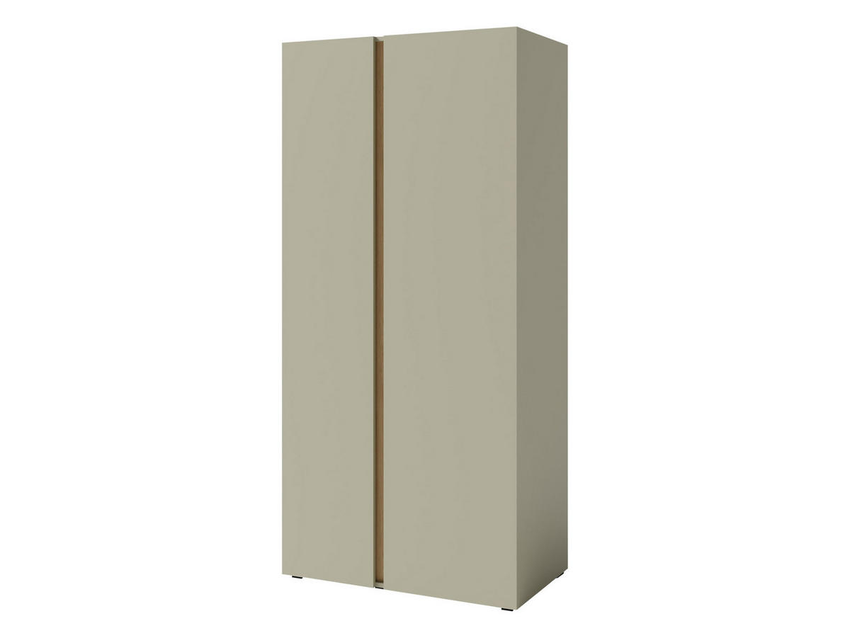 KLEIDERSCHRANK Luca LC03 - Schwarz/Grün, Holzwerkstoff/Kunststoff (90/195/50cm) - MIRJAN24