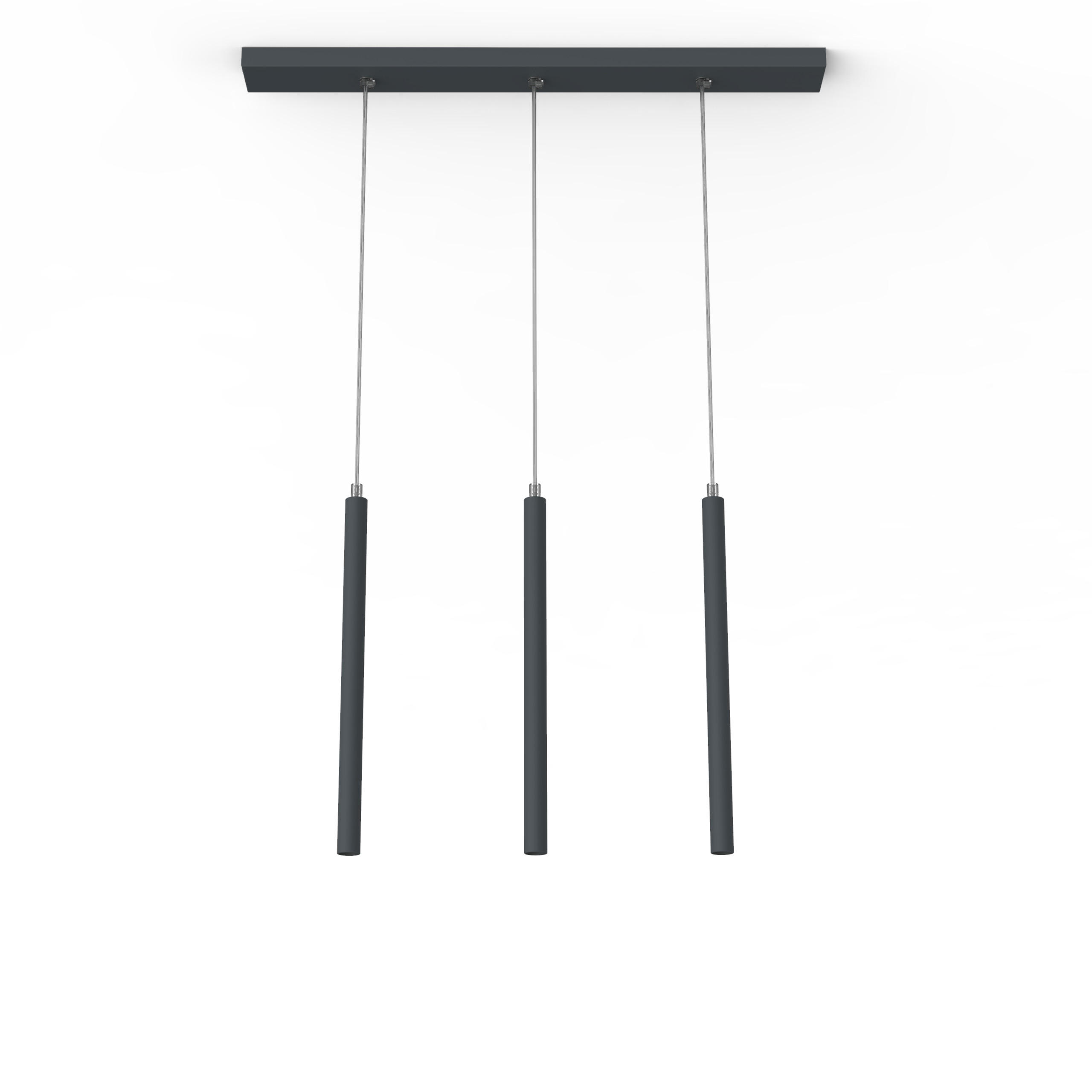 LED-HÄNGELEUCHTE - Anthrazit, Metall (6/100/40cm) - Lumicom