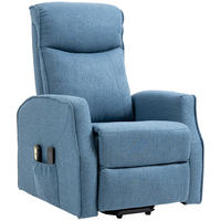 MASSAGESESSEL mit Aufstehhilfe, Leinen, Blau - Blau, Kunststoff (87.5/110/74.5cm) - HOMCOM