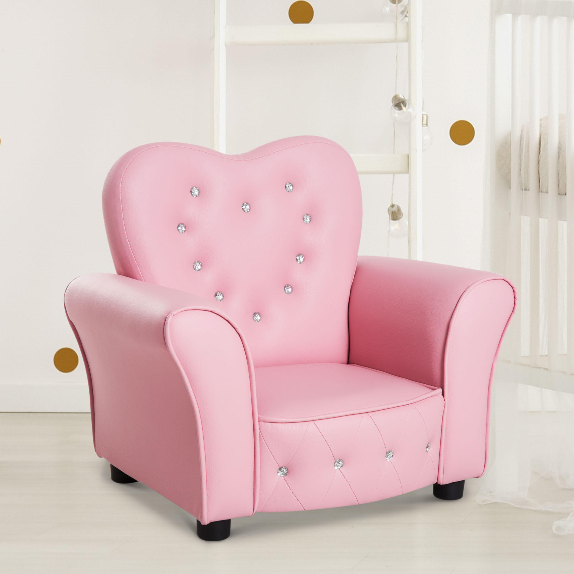 KINDERSEESSEL, Rosa, PVC, Schaumstoff - Rosa, Kunststoff (41.5/49/59cm) - HOMCOM