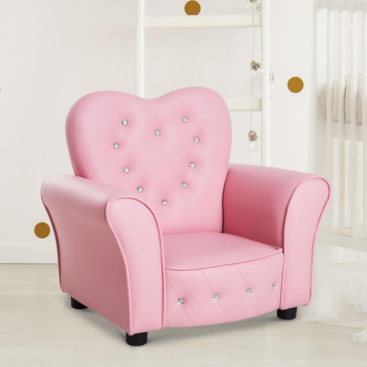 KINDERSEESSEL, Rosa, PVC, Schaumstoff - Rosa, Kunststoff (41.5/49/59cm) - HOMCOM