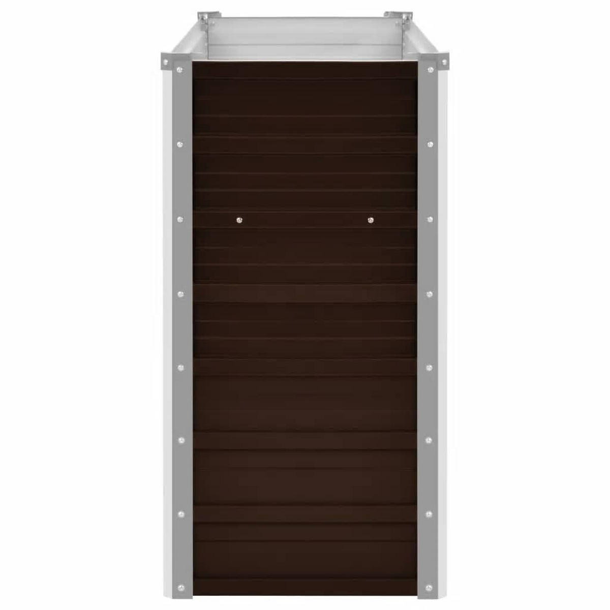 GARTEN-HOCHBEET Braun 160/40/77 Cm Verzinkter Stahl - Braun, Metall (160/77/40cm) - vidaXL