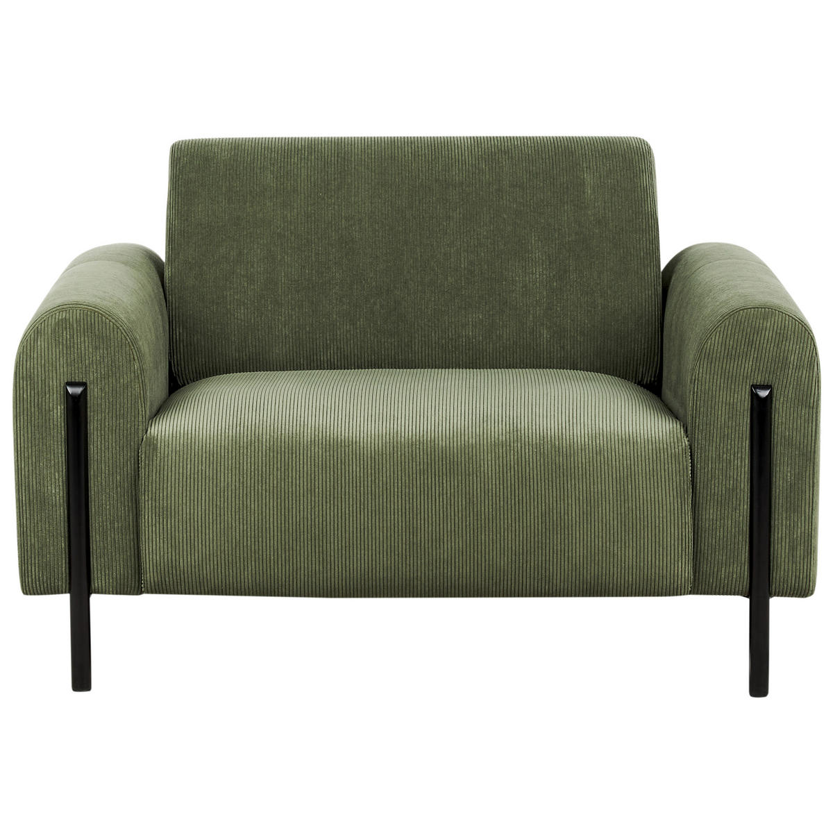 SESSEL Olivgrün Askim - Schwarz/Olivgrün, Textil (123/79/95cm) - Beliani