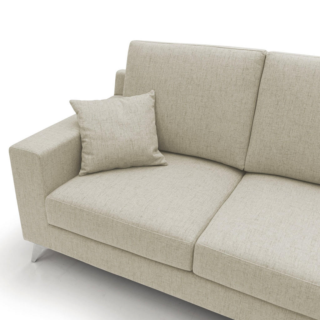 Thumbnail - Divani.store Linearsofa, Beige, Textil, 166x95x91 cm, Wohnzimmer, Sofas & Couches, Sofas