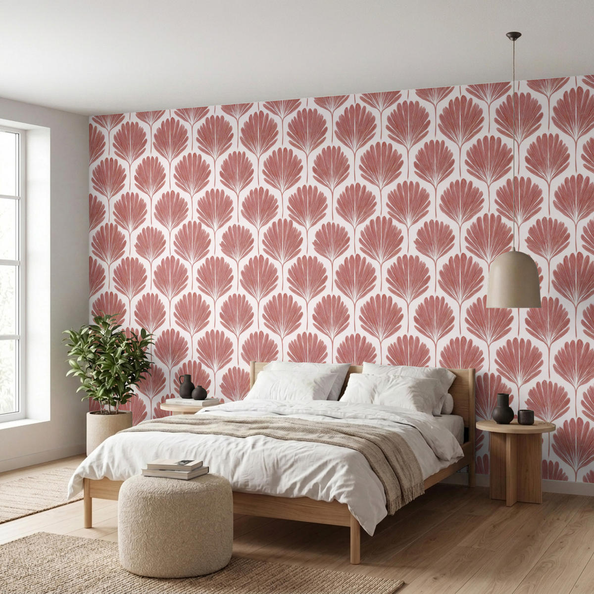 TAPETE - Fächer - Motiv - Terra - 500x200 cm - Rotbraun, Papier (500/200cm) - OnlyWow