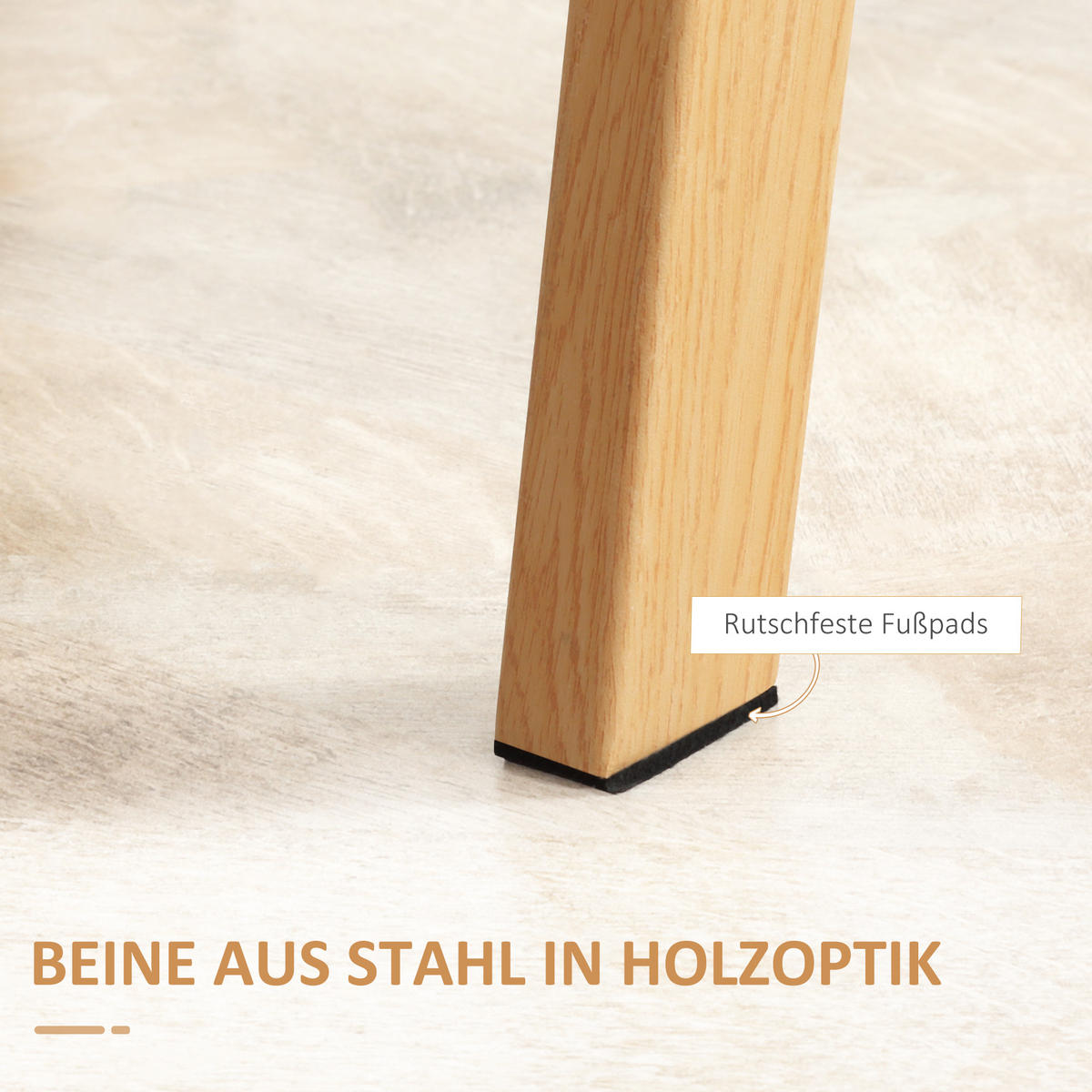 ESSTISCH Glas 120 x 60 cm für 4 Personen Transparent - Transparent, Glas/Metall (120/60/76cm) - HOMCOM