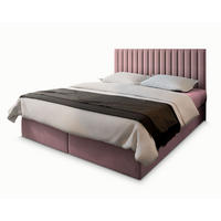 BOXBETT BRESEL 140x200 cm mit Matratze und Topper - Rosa - Rosa, Holz (140/200cm) - MASSENO